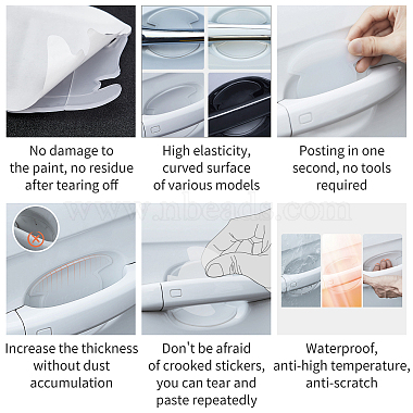 PVC Transparent Car Door Handle Scratches Protective Films(AJEW-WH0181-42)-2