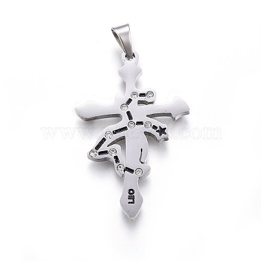 Stainless Steel Color Black Others Stainless Steel+Rhinestone Pendants