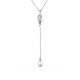 SHEGRACE Rhodium Plated 925 Sterling Silver Y-Shape Necklace(JN651A)-1