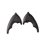 Translucent Resin Glitter Powder Pendants, Wing Charms, Black, 48x34x2mm, Hole: 1.2mm(X1-RESI-TAC0018-18A)