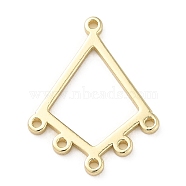 Brass Chandelier Component Links, Connector, Golden, Kite, 19x15x1mm, Hole: 1mm(KK-H450-02D-G)