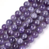 Natural Amethyst Beads Strands, Round, 8mm, Hole: 1mm, about 45~48pcs/strand, 15.3 inch(X-G-S333-8mm-020)
