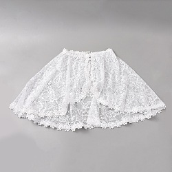 Polyester Rhinestone Lace Shawls, for Wedding Party Clothing Accessories, White, 220x380x1.7mm(AJEW-WH20130-179)