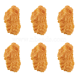Resin Dollhouse Decorations, Pretending Props, Imitation Foods, Fried Chicken Cutlet, Orange, 69x35x14mm(CRES-WH0010-027)