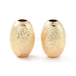 Eco-Friendly Brass Beads, Cadmium Free & Lead Free, Real 18K Gold Plated, 12x8mm, Hole: 3mm(KK-C226-01G-RS)
