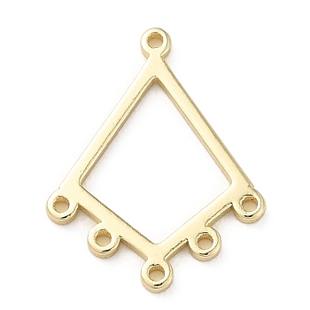 Brass Chandelier Component Links, Connector, Golden, Kite, 19x15x1mm, Hole: 1mm