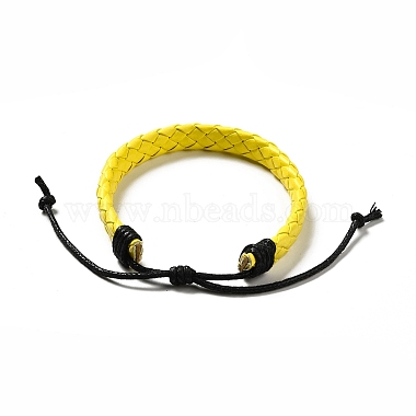 PU Imitation Leather Braided Cord Bracelets for Women(BJEW-M290-01B)-2