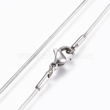 304 Stainless Steel Snake Chain Necklaces(NJEW-F248-01A-P)-2
