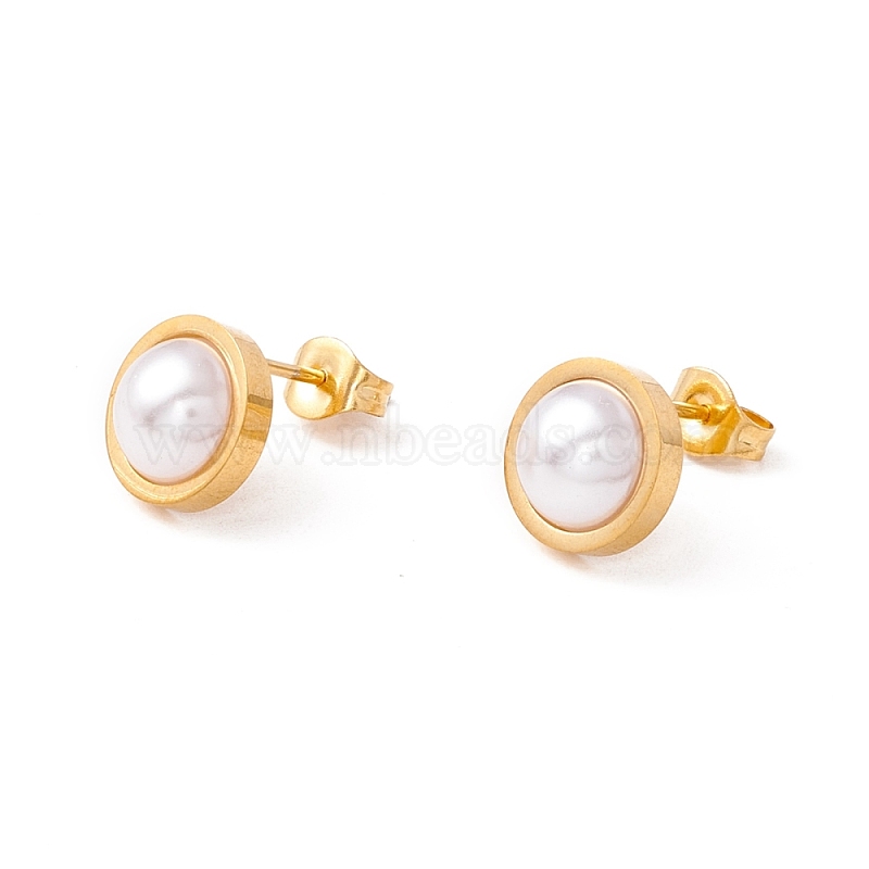 Helena - bursting half sphere and round pearl drop stud earrings – Crystal  and Cord