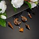 6Pcs 6 Style Natural Tiger Eye Pendants(G-SZ0001-93)-2