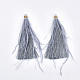 Groses décorations de pendentif pompon en nylon(FIND-T060-003B)-1