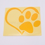 Waterproof PVC Self Adhesive Sticker, Car Stickers, DIY Car Decoration, Footprint, Gold, 14x10x0.1cm(DIY-WH0188-22A)