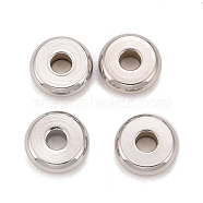 304 Stainless Steel Spacer Beads, Donut, Stainless Steel Color, 8x2.5mm, Hole: 3mm(STAS-F136-04P)