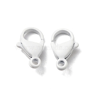 Spray Painted 304 Stainless Steel Lobster Claw Clasps, White, 15x9x4.5mm, Hole: 1.8mm(STAS-R120-01F-01)