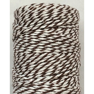 Macrame Cotton Cord, Twisted Cotton Rope, Dyed, for Crafts, Gift Wrapping, Coffee, 2mm, about 10.93 yards(10m)/roll(OCOR-L039-D18)