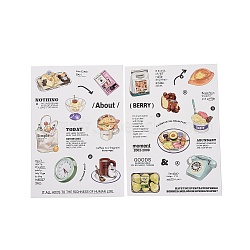 PET Tags
 Picture Stickers, Bakery and Patisserie Themed Sticker, Mixed Shapes, 169~171x119~121x0.1mm, 1 sheet/style(AJEW-R098-02A)