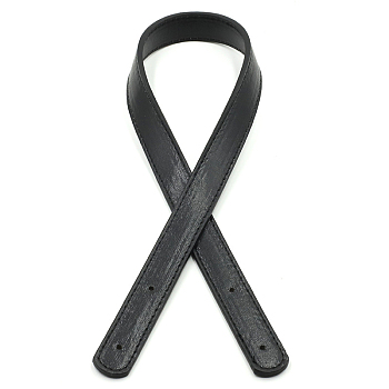 Imitation Leather Bag Strap, for Bag Replacement Accessories, Black, 60~60.5x2x0.3cm