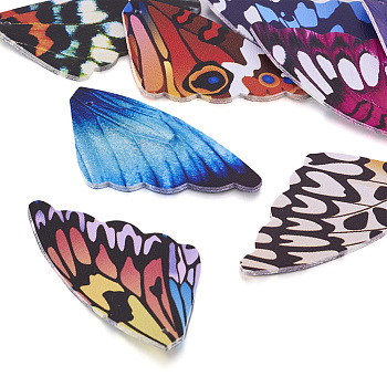 DIY Butterfly Wing Earring Making Kit, Including Leather Big Pendants, Brass Earring Hooks & Jump Rings, Mixed Color, 56Pcs/set