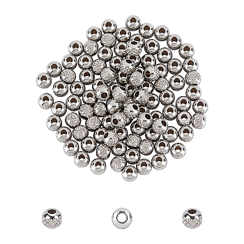 304 Stainless Steel Beads, Rondelle, Stainless Steel Color, 4x3.5mm, Hole: 1.5mm, 100pcs/box