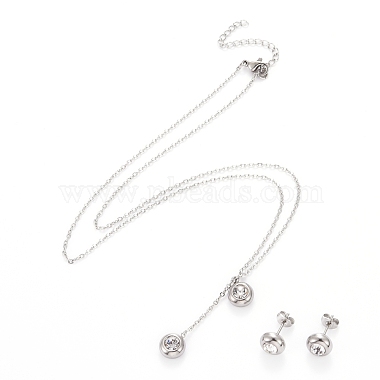 Birthstone 304 Stainless Steel Jewelry Sets(SJEW-H302-12)-2
