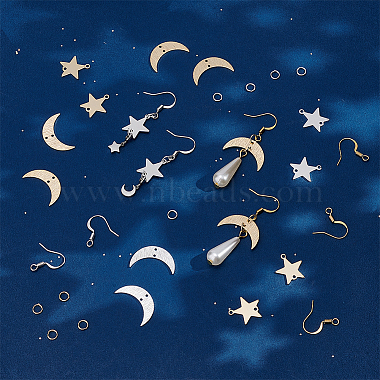 DIY Moon & Star Dangle Earring Making Kit(DIY-UN0004-31)-4