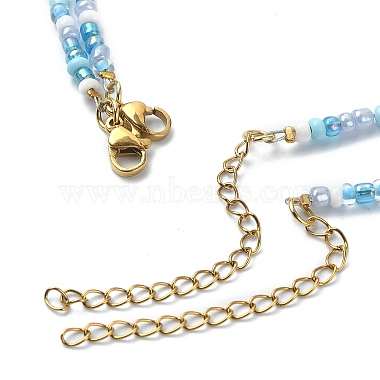 2Pcs 2 Style Glass Seed Beaded Necklaces(NJEW-JN04379)-3