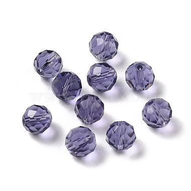 Medium Purple Round K9 Glass Beads