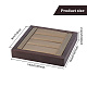 3-Slot Brushed PU Leather Covered Wood Finger Ring Display Trays(ODIS-WH0034-10)-2