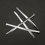 Metallic Wire Twist Ties, Iron Core, for Bread Candy Bags, Silver, 120x4mm, about 750~780pcs/bag(OCOR-R001-120mm-1)