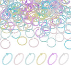 150Pcs 6 Colors Plastic Loose Leaf Book Binder Hinged Rings, Mixed Color, 30x2.5mm, Inner Diameter: 25mm, 25pcs/color(FIND-TA0010-54A)