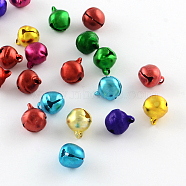Aluminum Bell Charms, Mixed Color, 9x8x7mm, Hole: 1.5mm(FIND-Q039-01A)