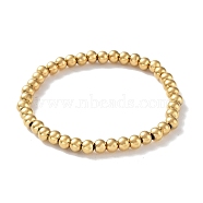 316 Surgical Stainless Steel Round Beaded Stretch Bracelets, Golden, Inner Diameter: 2 inch(5.05cm), Wide: 5mm(BJEW-M305-01C-G)