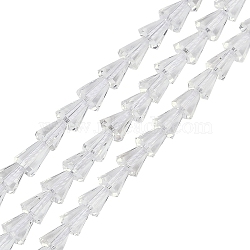 Natural Quartz Crystal Beads Strands, Rock Crystal Cone Beads, 5.5x6mm, Hole: 1mm, about 66pcs/strand, 15.75''(40cm)(G-G162-C01-01)