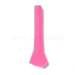Silicone Stirring Sticks, Reusable Resin Craft Tool, Deep Pink, 109x31.5x12.5mm(TOOL-D030-03A)