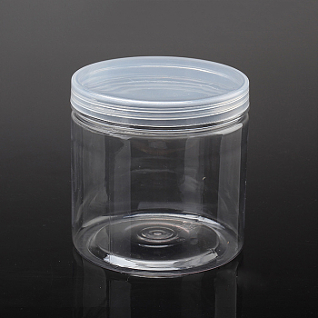 Transparent Plastic Bead Containers, Column, Clear, 10x9.9cm, capacity: 600ml