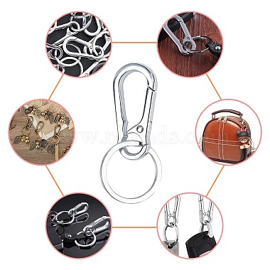 Alloy Push Gate Snap Keychain Clasp Findings(KEYC-GA0001-01)-7