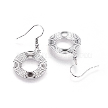 304 Stainless Steel Dangle Earrings(EJEW-F234-11P)-2