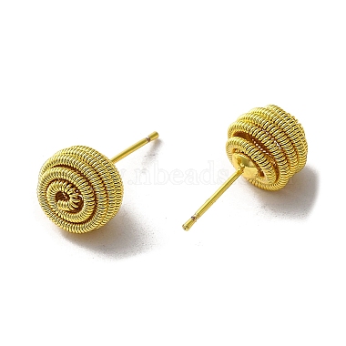 Rack Plating Brass Stud Earrings for Women(EJEW-D112-02G)-2