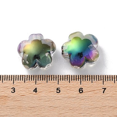 UV Plating Rainbow Iridescent Acrylic Beads(OACR-H112-20C)-3