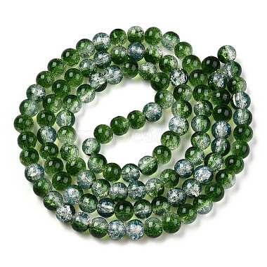 brins de perles de verre peintes à cuisson craquelée transparente(X-DGLA-T003-01C-04)-2