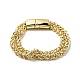 Men's Alloy Wheat Chains Double Layer Multi-strand Bracelet(BJEW-A129-08G)-2