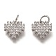 Brass Micro Pave Clear Cubic Zirconia Charms(ZIRC-B002-61P)-1