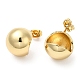 Rack Plating Brass Round Ball Stud Earrings(X-EJEW-D064-05G)-2