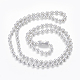 304 Stainless Steel Ball Chain Necklaces(NJEW-I215-02S)-1