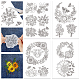 4 feuilles de 11.6x8.2 pouces de motifs de broderie au bâton et au point(DIY-WH0455-077)-1