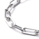 304 bracelets chaîne en acier inoxydable avec trombone(BJEW-O186-03P)-3