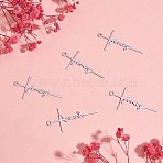 10Pcs Pray Cross Charm Pendant Cross Faith Charm Necklace Stainless Steel Pendant for Christian Religious Jewelry Gifts Making, Stainless Steel Color, 40.2x19.7mm, Hole: 2mm(JX523A)