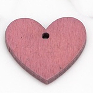 Natural Wood Pendants, Heart, Indian Red, 22.8x24~25mm(WOOD-TAC0003-89F)