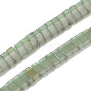 Natural Green Aventurine Beads Strands, 2-Hole, Rectangle, 2.5~3x5x2.5mm, Hole: 0.8mm, about 138~140pcs/strand, 15.28''~15.31''(38.8~38.9cm)(G-Z045-A16-01)