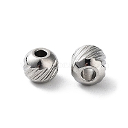 303 Stainless Steel Beads, Rondelle, Stainless Steel Color, 4x3mm, Hole: 1.5mm(STAS-Q302-03H-P)